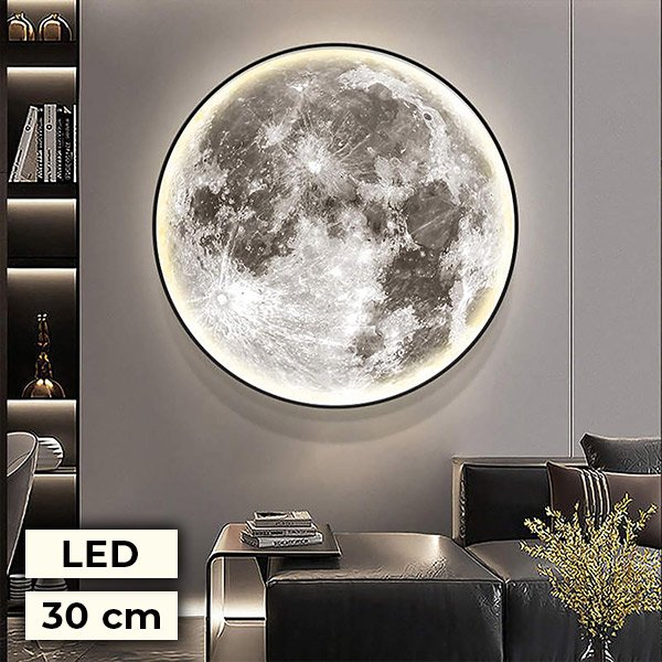 Veliko zidno svjetlo u obliku mjeseca, 30 cm - Glowmoon