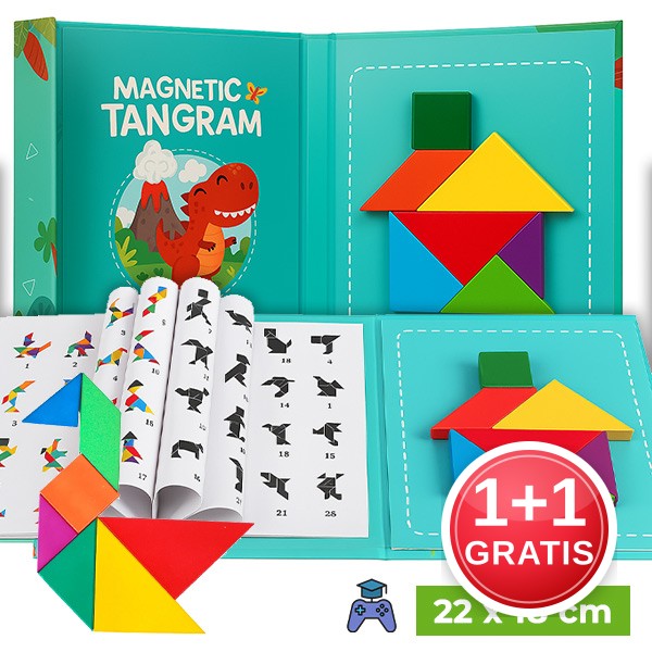 Magnetna 3D slagalica knjiga - Tangramy (1 + 1 GRATIS)