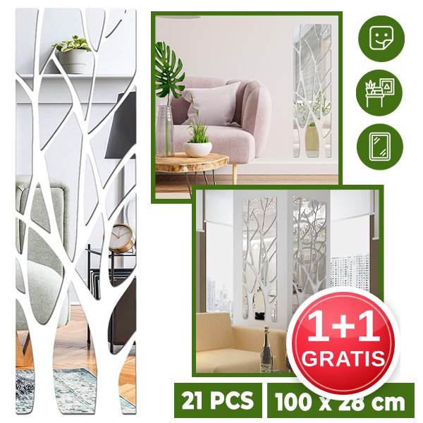Ukrasno zidno ogledalo - Treewally (1 + 1 GRATIS)