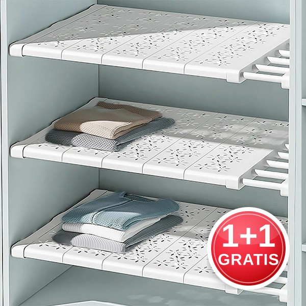 Proširiva polica za ormar – Shelfy (1 + 1 GRATIS)